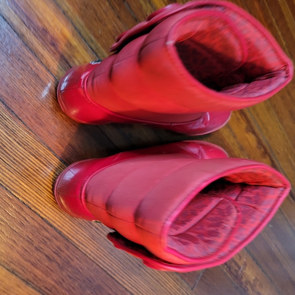 LACOSTE Rain Boots Red Women's Size 8 - Picture 2 of 15